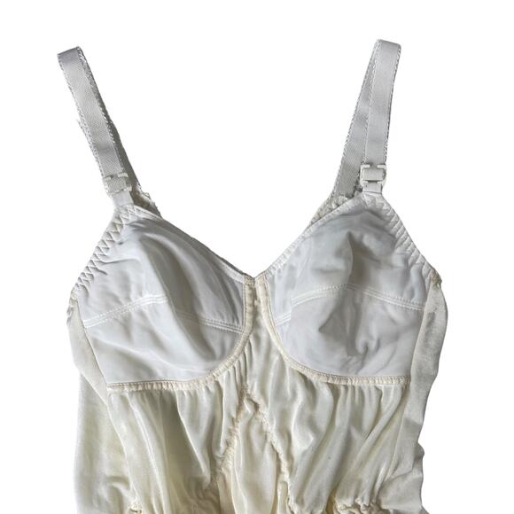Vintage Bodysuit Shapewear‎ Milady Size 36C Ivory White Lightly Padded - Picture 7 of 14